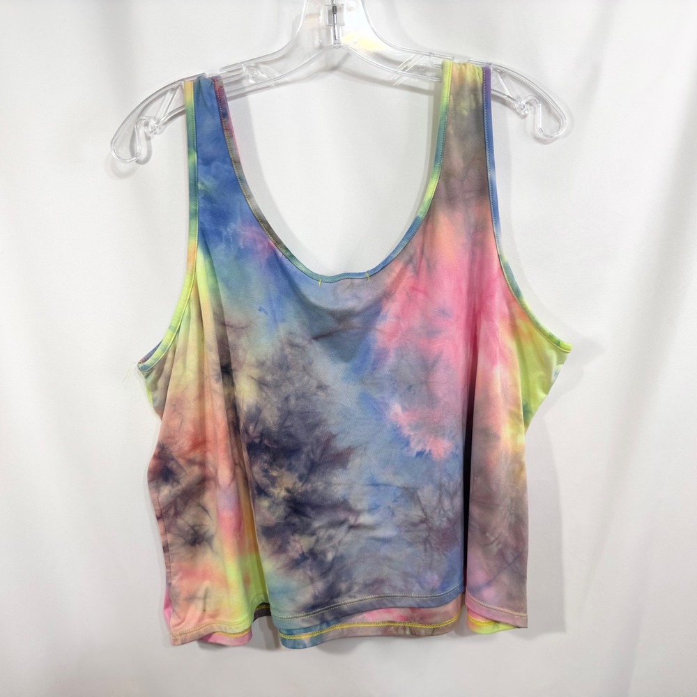 Absolutely‎ It Plus Size 3X Tie Dye Tank Top Sleeveless Casual Cropped 1546 - Picture 4 of 7